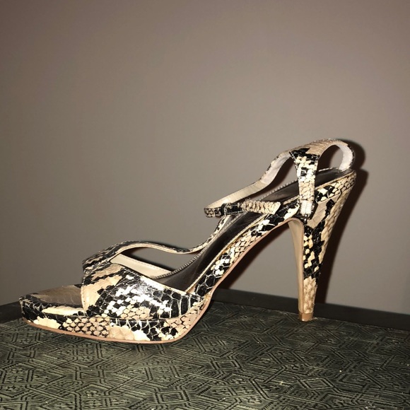 White House/ Black Market snakeskin sandals - Picture 2 of 3